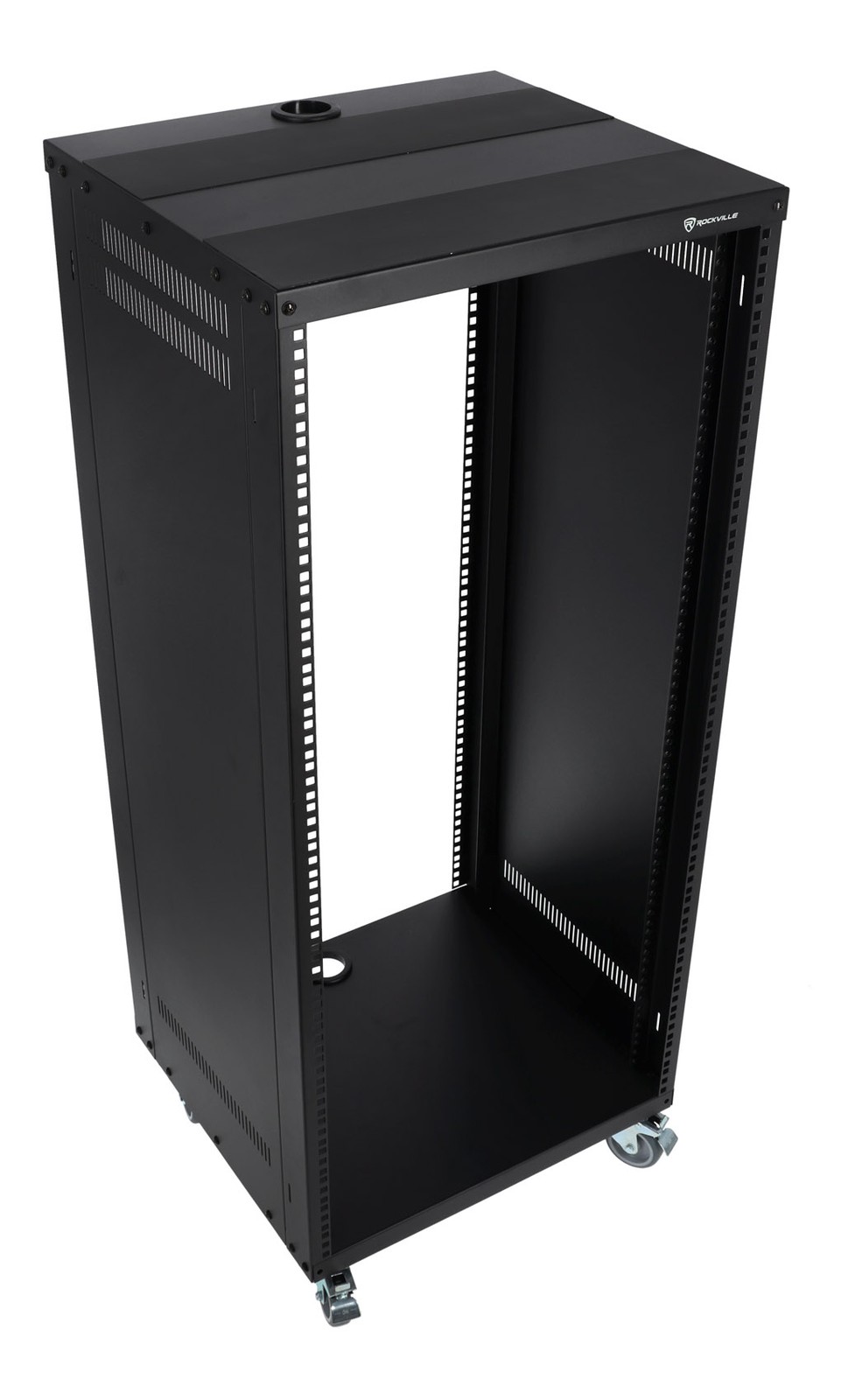Rockville RR24U 24U Live Sound/Recording Studio Rack Case w/Wheels + Hardware