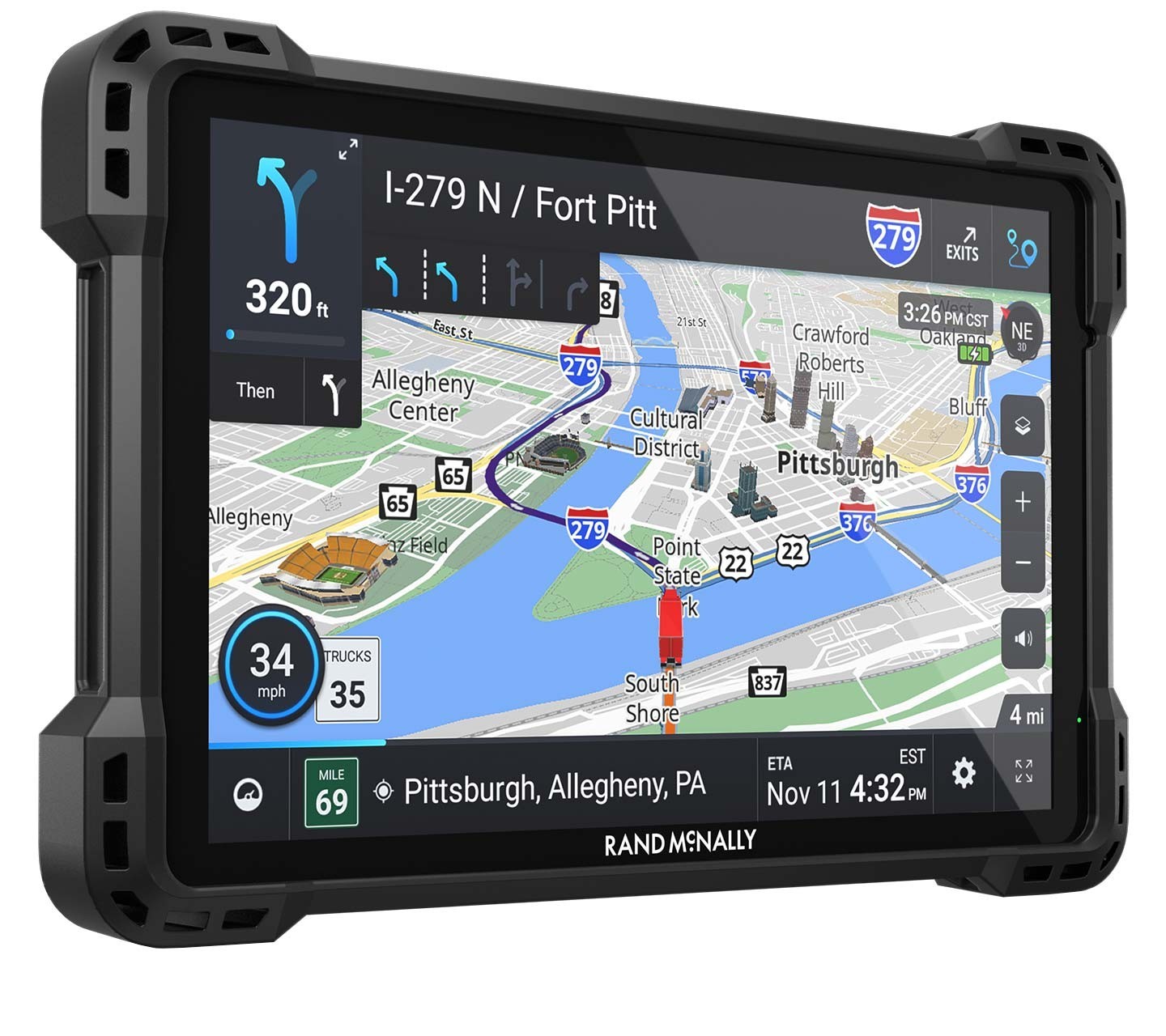 RAND MCNALLY TND-1050  TND1050 10" TRUCK GPS RECEIVER 2025 MAPS 1 YEAR WARRANTY.