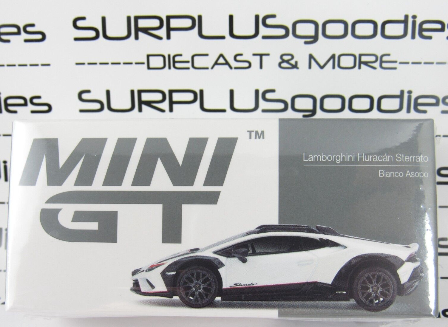 2024 Mini-GT Overseas Edition LHD LAMBORGHINI HURACAN STERRATO Bianco Asopo #763