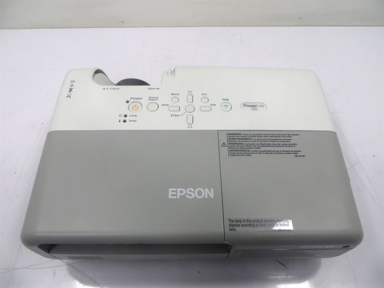 Epson PowerLite S5 EMP-S5 3LCD Projector - Lamp Hours: 200Hrs