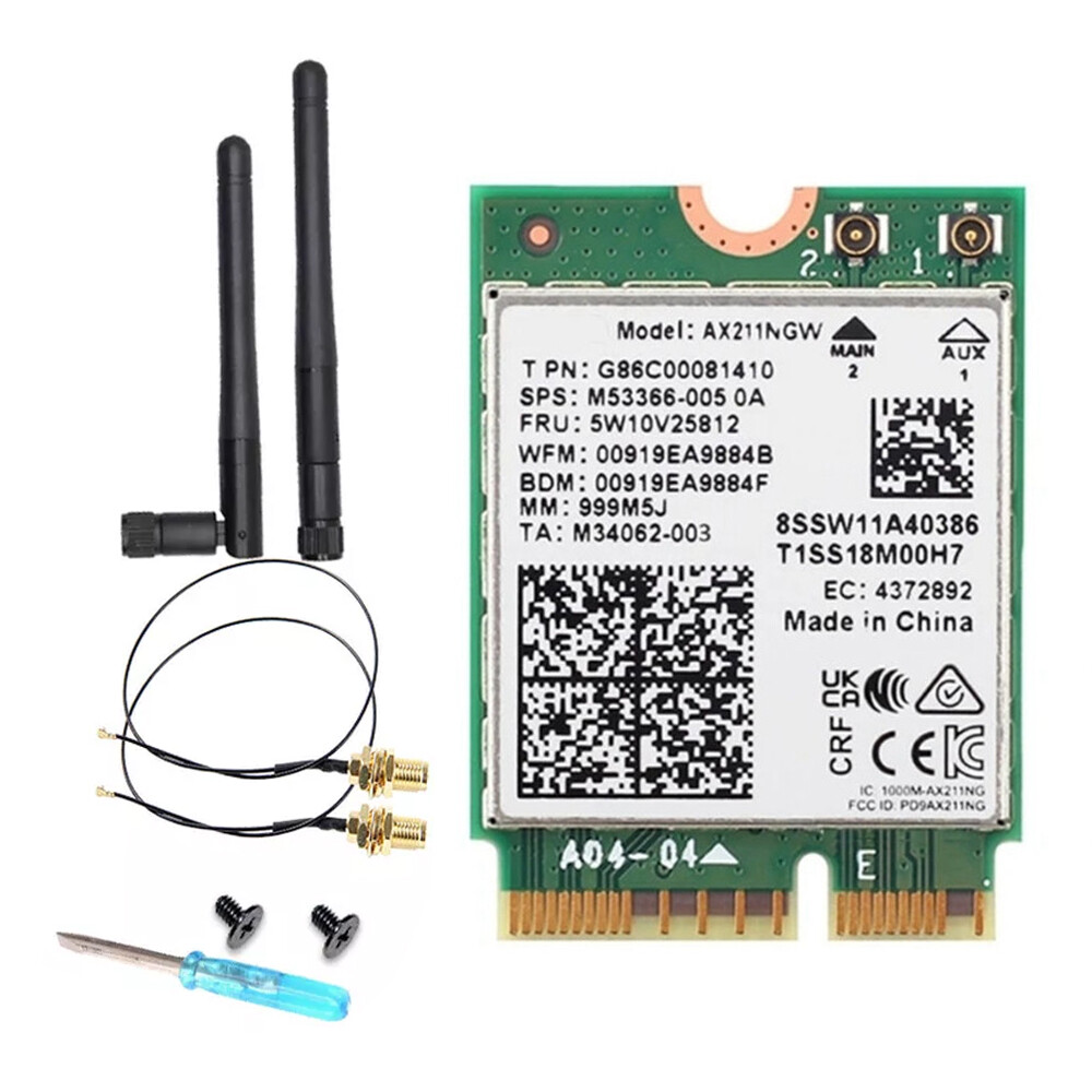 AX211NGW WiFi 6E Tri Band 2.4G/5G/6Ghz Wifi Network Card Bluetooth 5.3