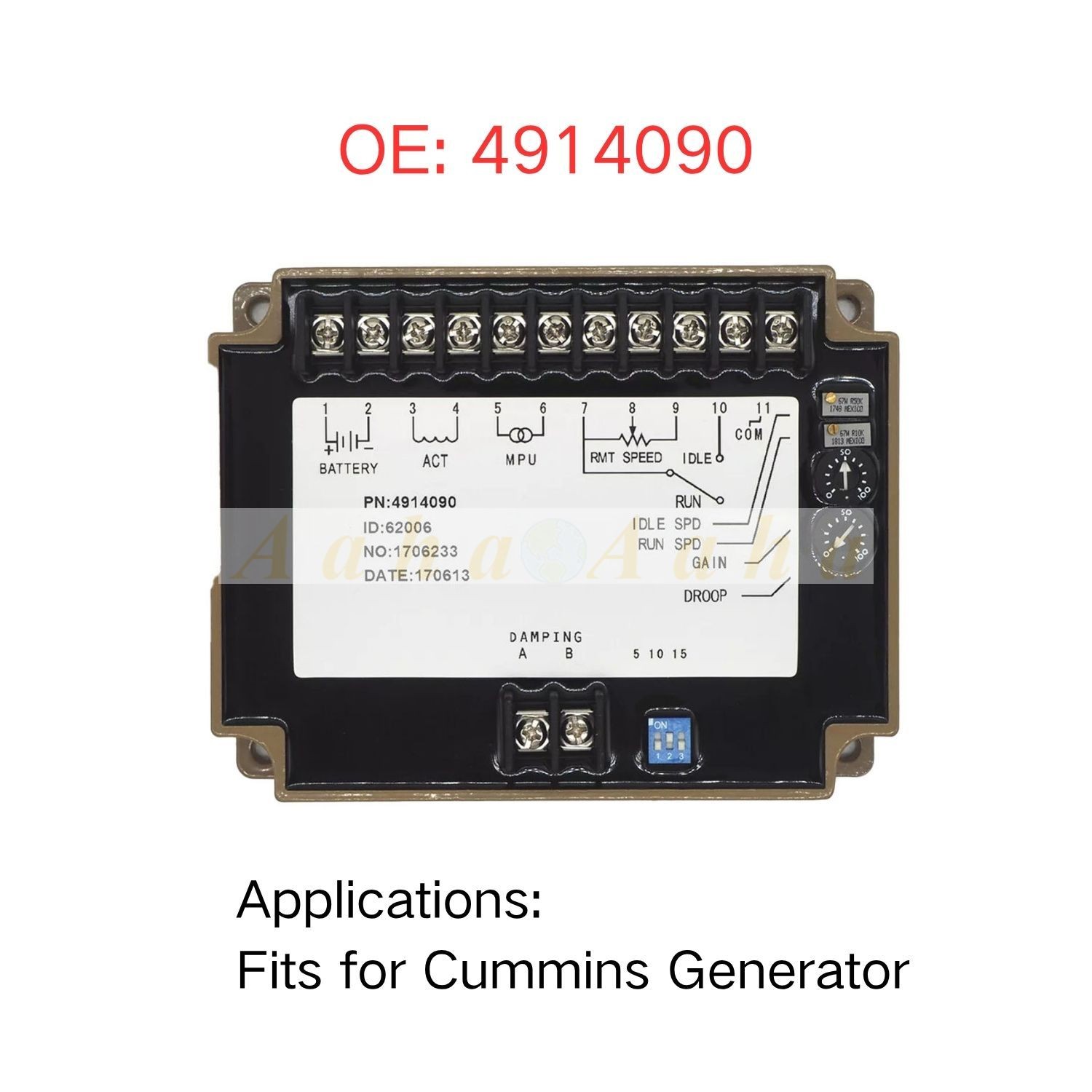 Engine Speed Controller Governor 4914090 fits for Cummins Generator