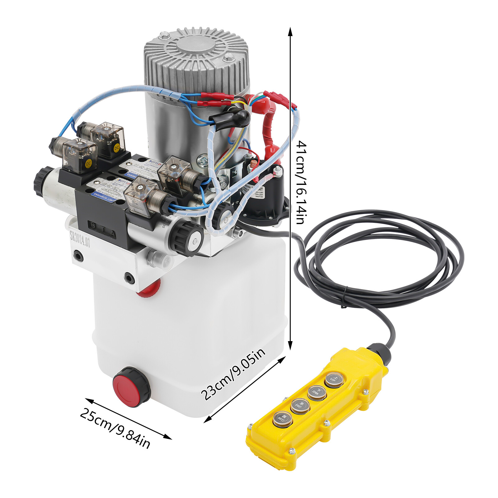 22Mpa Hydraulic Pump 4.5 Quart Double Acting Dump Trailer Pump Power Unit DC 12V