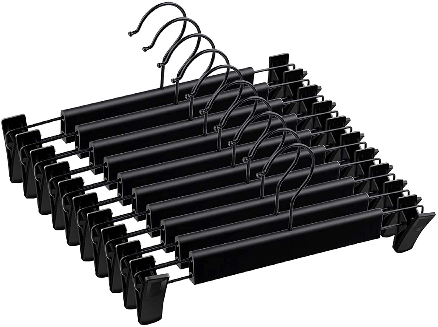 Pants Hangers with Clips Skirt Hangers 360 ° Swivel Hooks Space Saving Hanger...