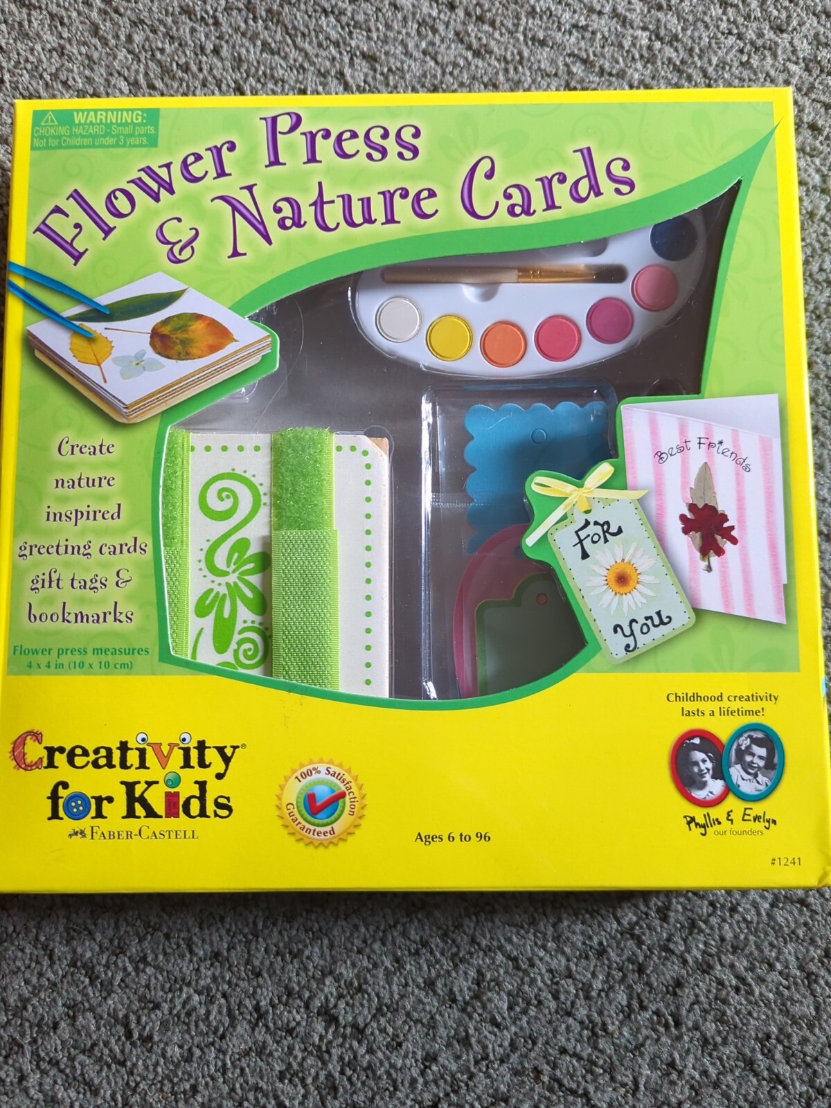 Creativity for Kids Flowers Press & Nature Cards Phyllis & Evelyn Watercolor