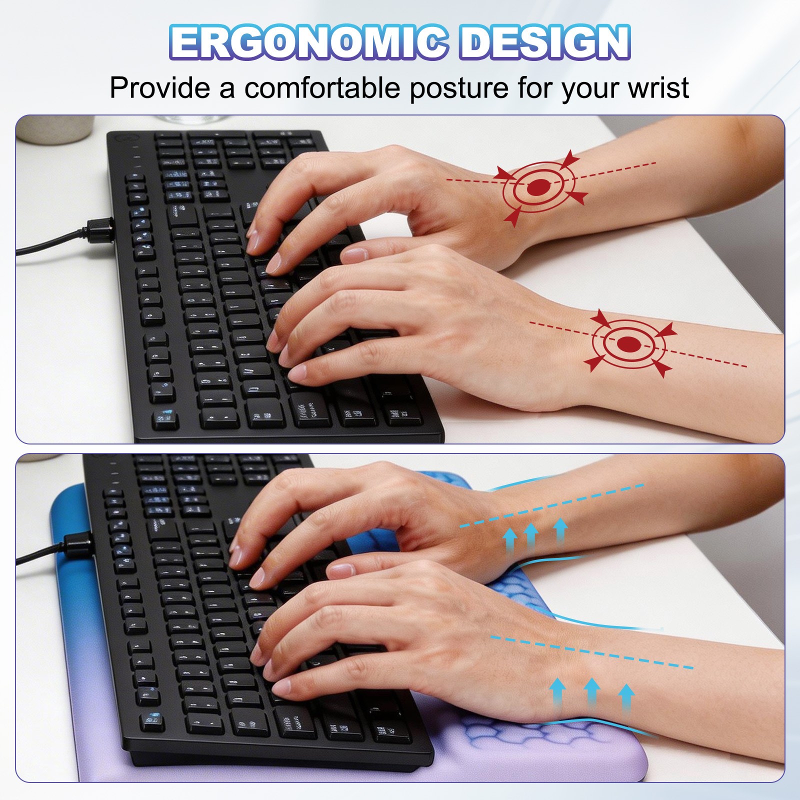 Computer Keyboard Stand with Wrist Rest, Computer Wrist Support, Green