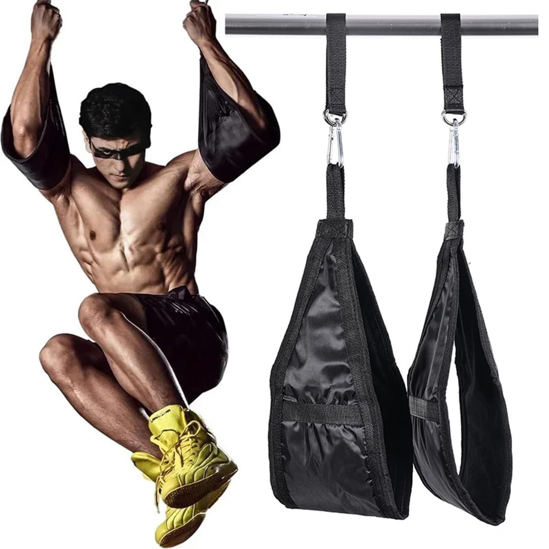 AB Straps Abdominal Sling Straps Pull Up Support Muscle Cantilever Workout Ex...