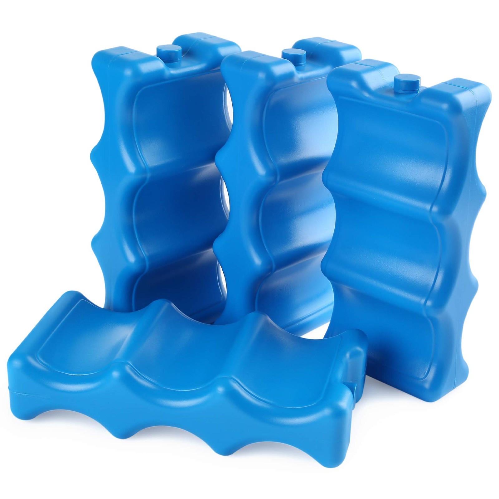 Insulated Ice Packs for Coolers, Breastmilk Storage, Lunch Boxes, 4-Pack
