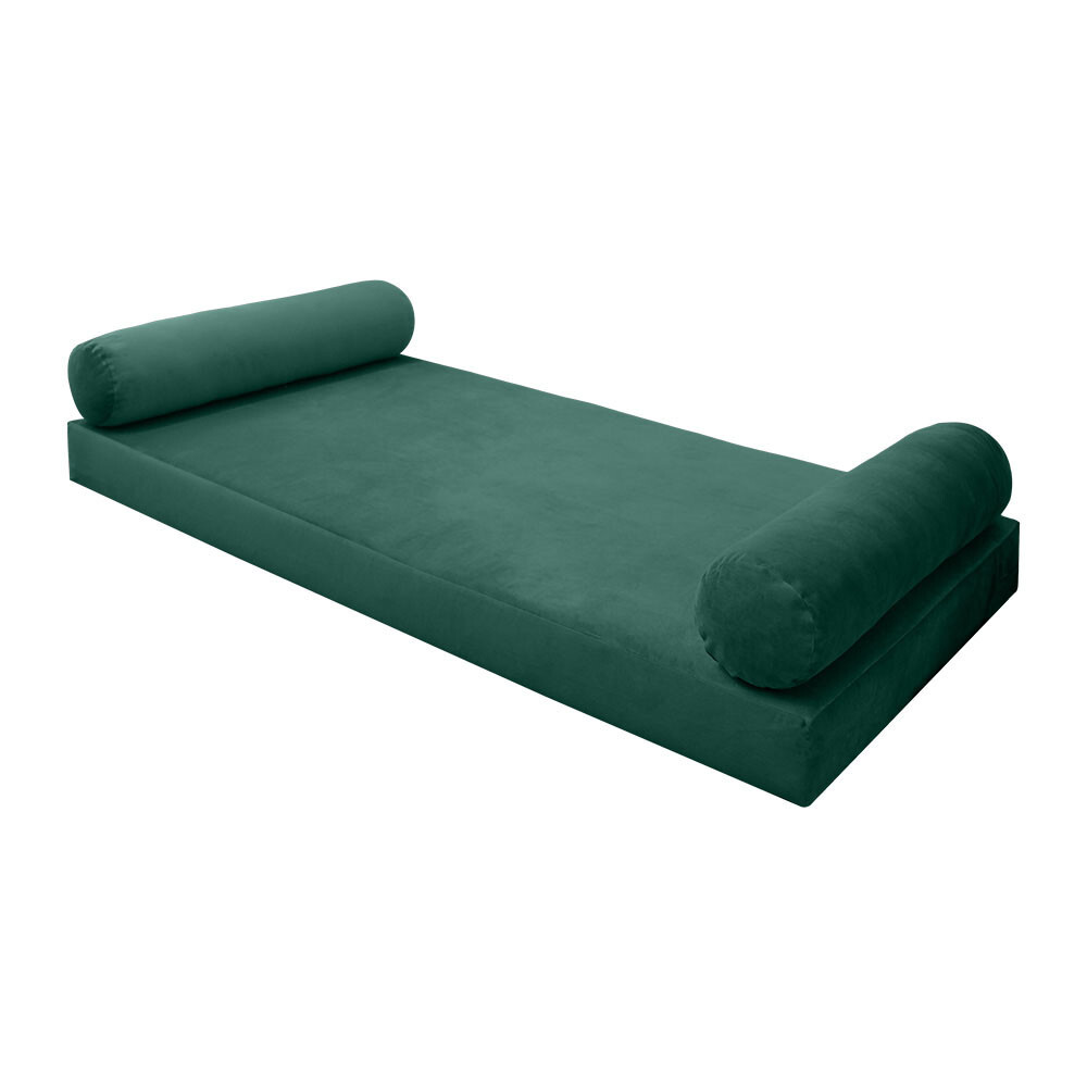 |SLIPCOVER ONLY| S.V5 Velvet Indoor Daybed Mattress Pillow Knife Edge Full AD317