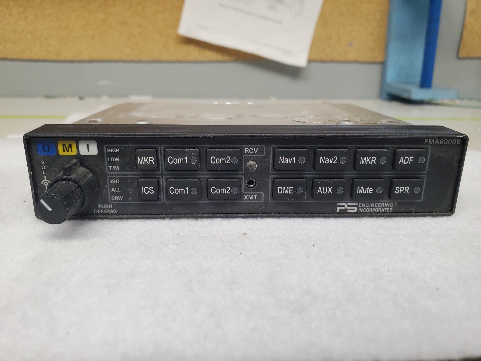 PS Engineering PMA 6000B Audio Panel with tray 050-604-0300