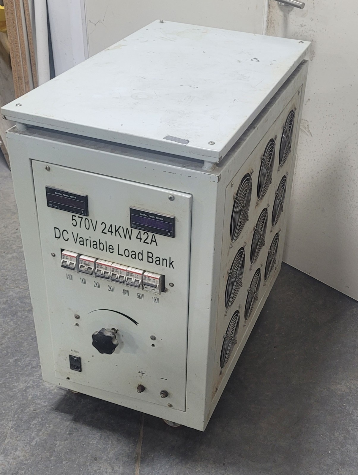 adjustable dump load 25kW power resistor 0- 600VDC digital display