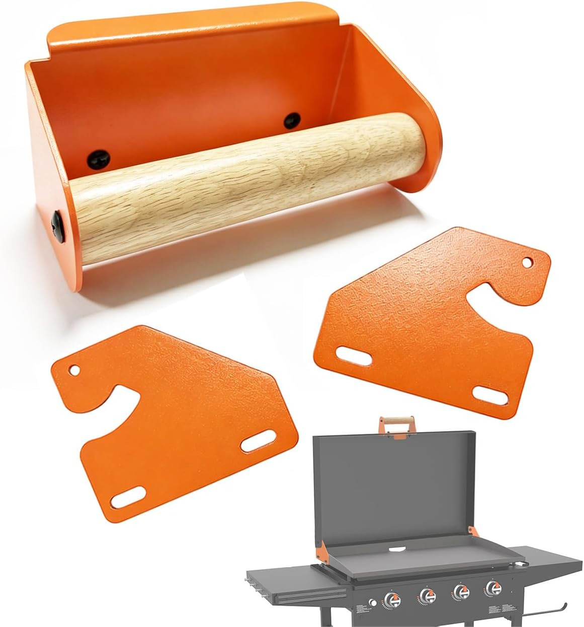 Handle and Hinges Kit for Blackstone 28, 36, 44 Inch Griddles - Converts Hard Co