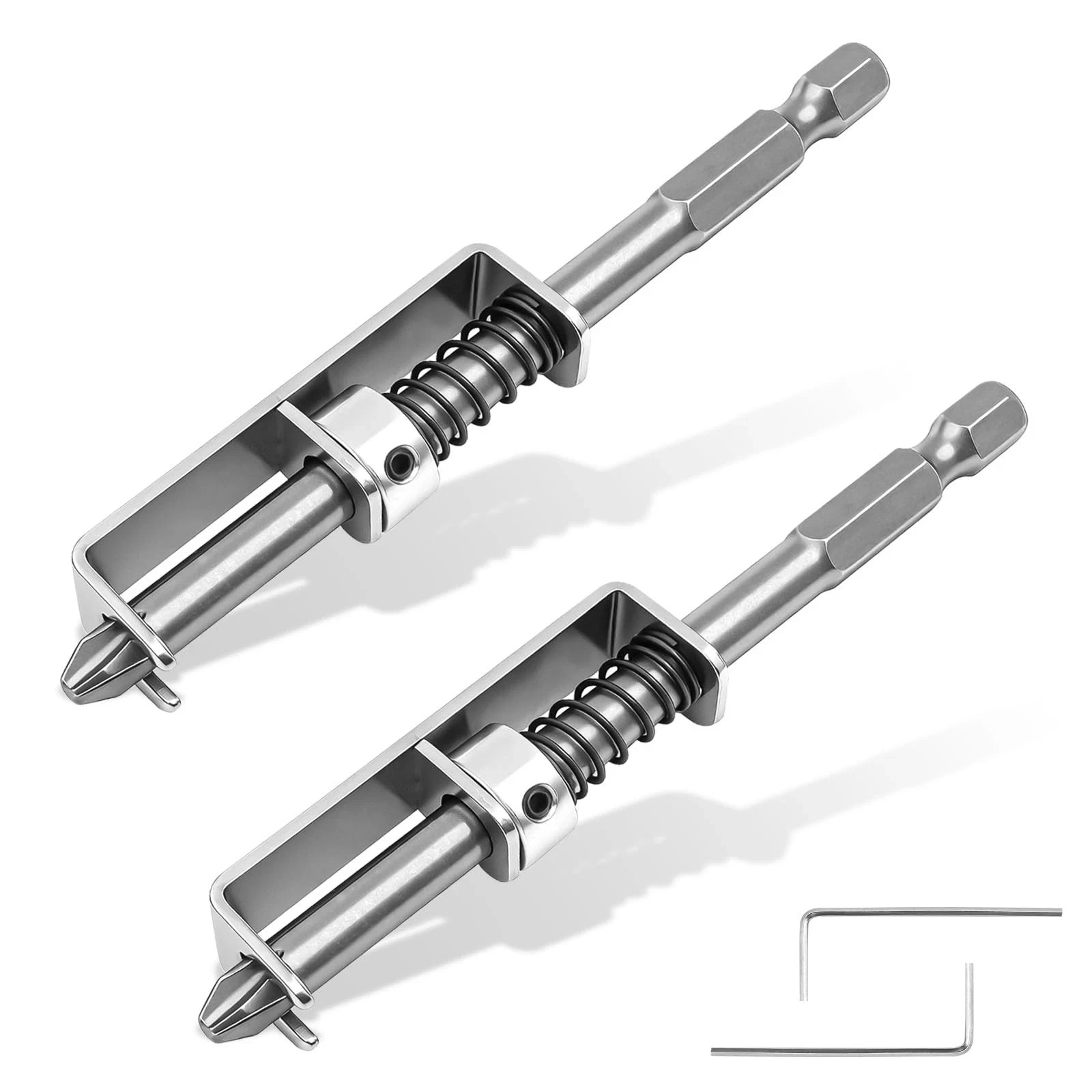 2 Pcs Spring-loaded Screw Holder Bit, Universal Screwdriver Bit with Screw Gr...