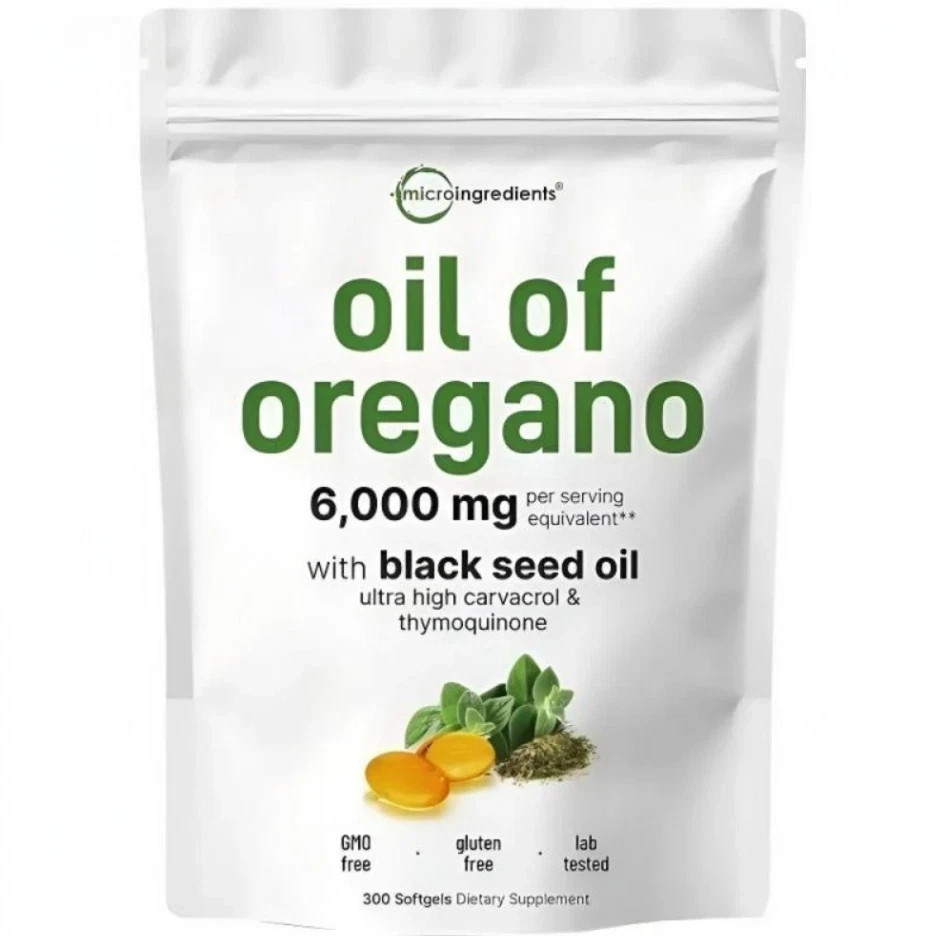 Micro Ingredients Black Seed Oil 6000mg with Oil of Oregano, 300 Softgels
