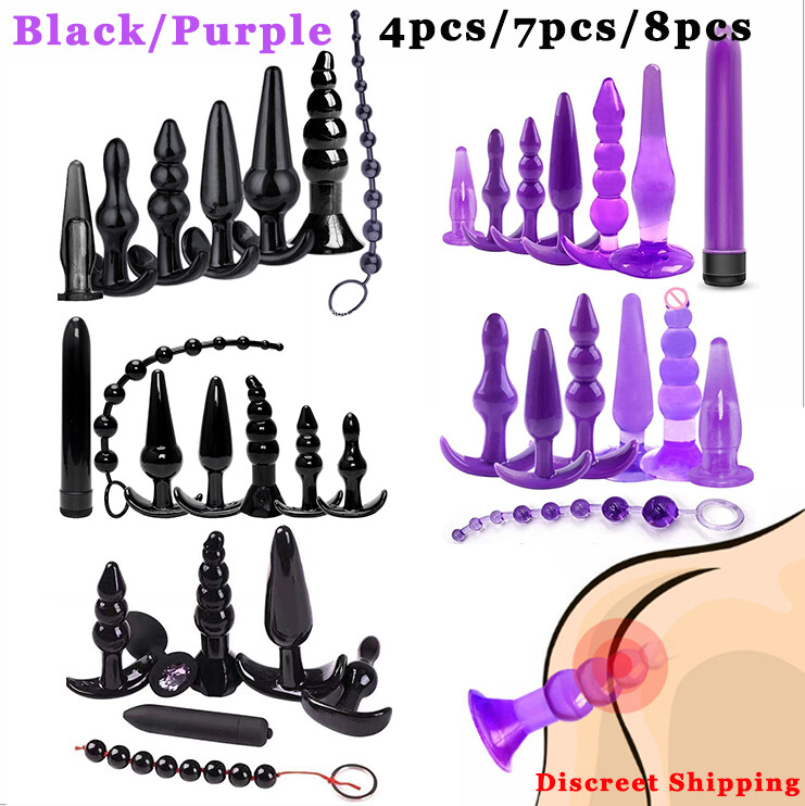 Anal Trainer Beginner Kit Set Butt Plug Dildo Beads Prostate Massager Sex Toys