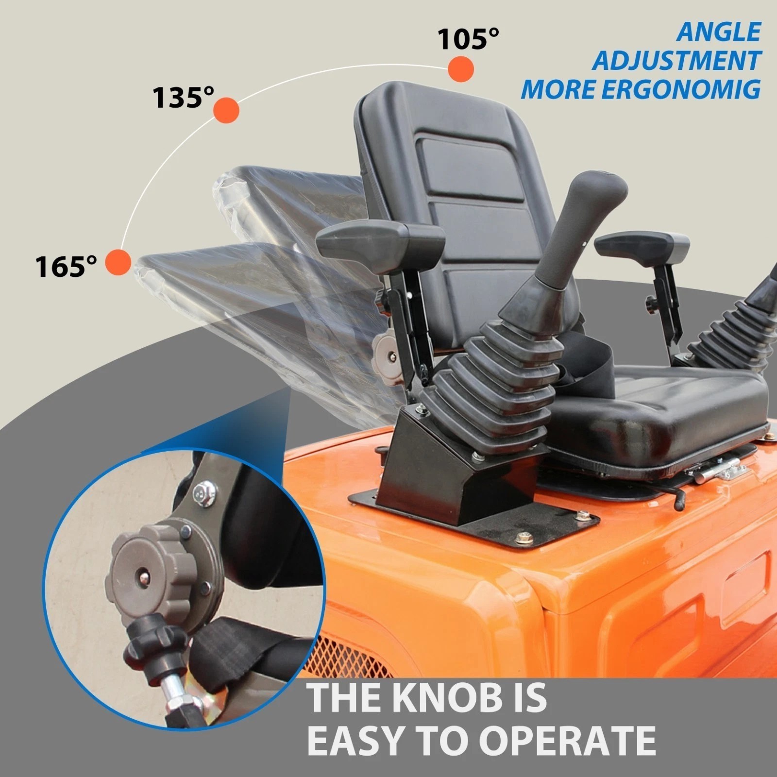 1 Ton Mini Excavator Orange B&S Engine Hydraulic System, USA STOCK, TX