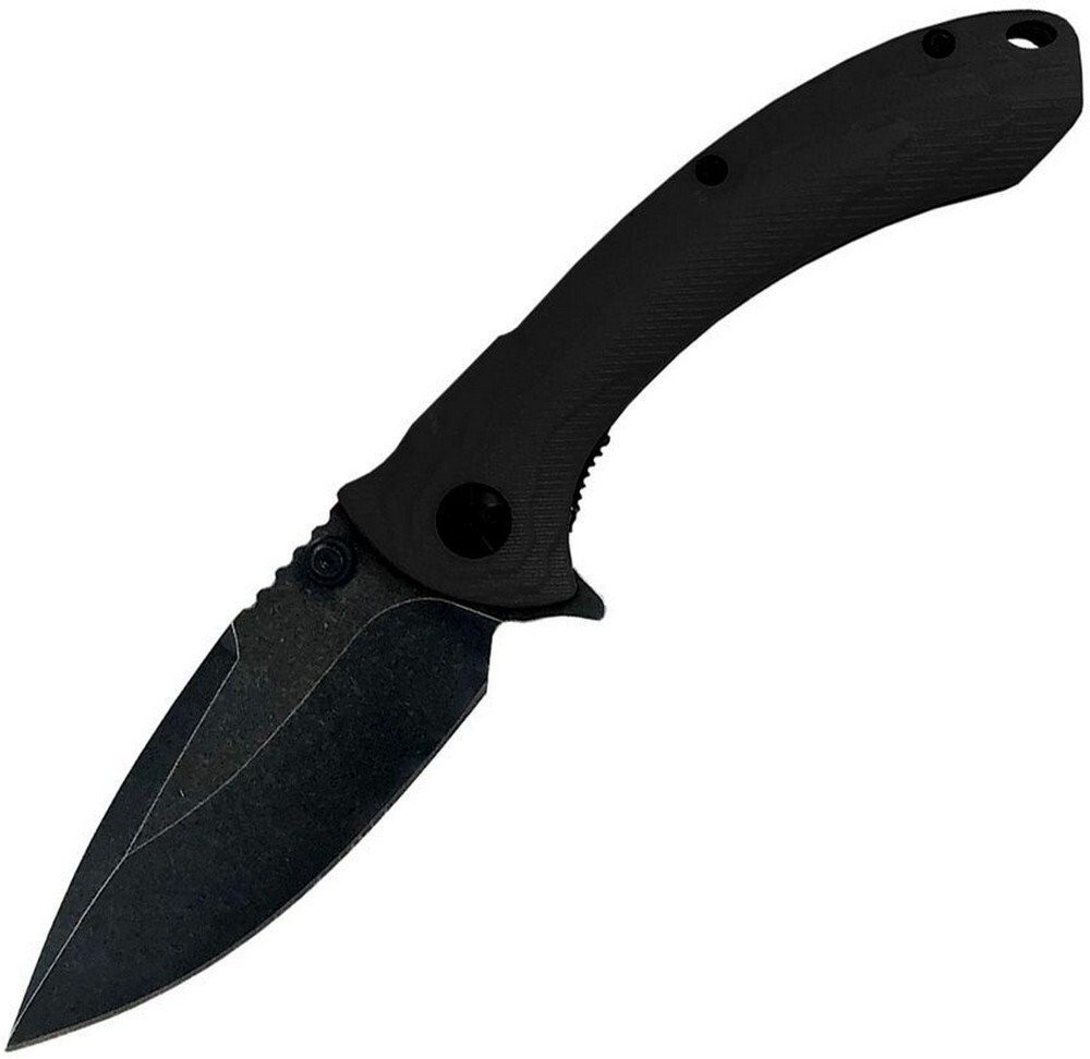 ABKT Protector II Linerlock D2 Titanium Black Folding Pocket Knife - AB023B