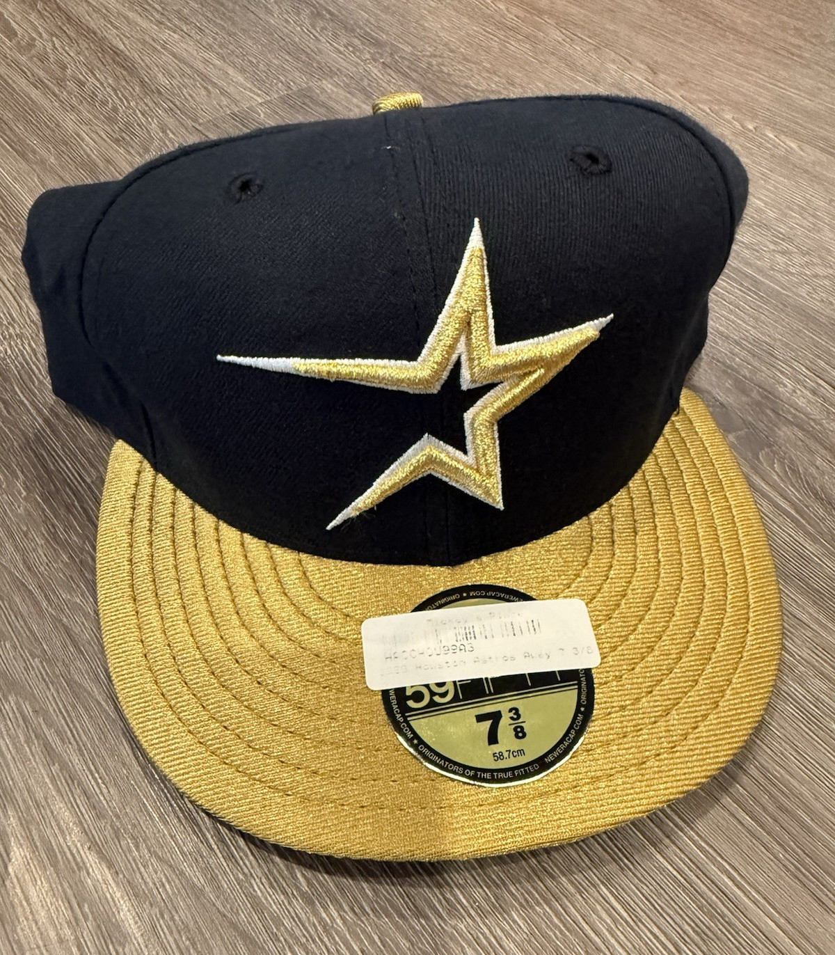New Era 59FIFTY Houston Astros Fitted Cap Black/Gold Size 7 3/8