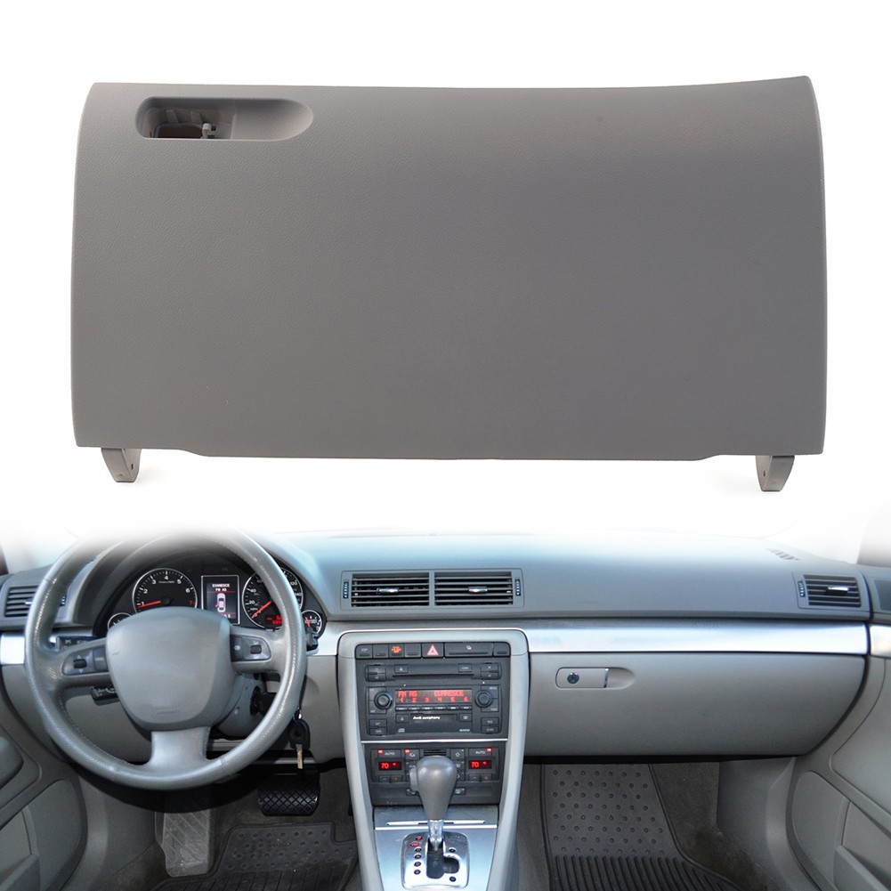 GreyStorage Box Cover Glove Box Door Lid Without Buckle For Audi A4 S4 B6 B7 RS4