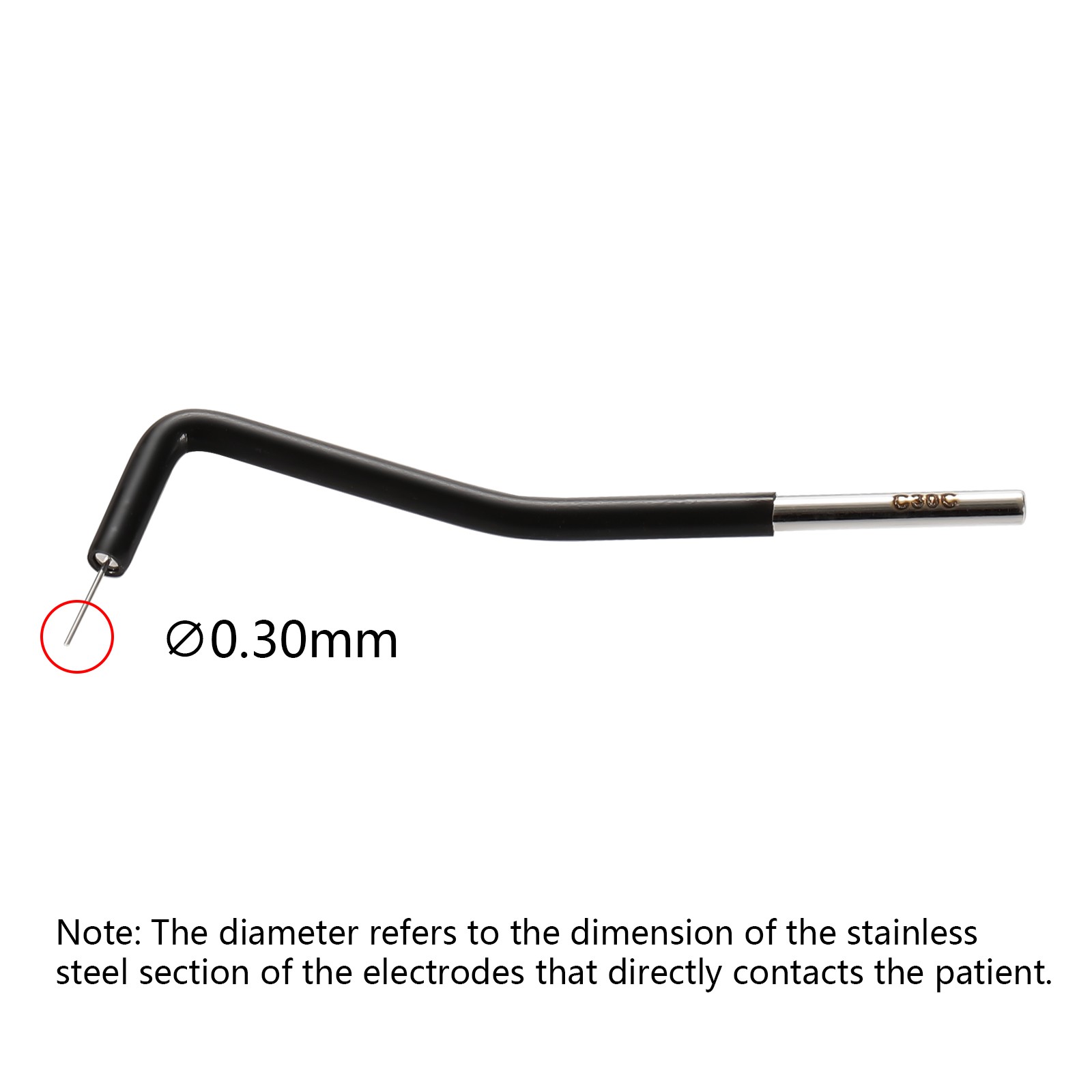 7 Pieces Dental Electrodes Set with Reusable Tips Black