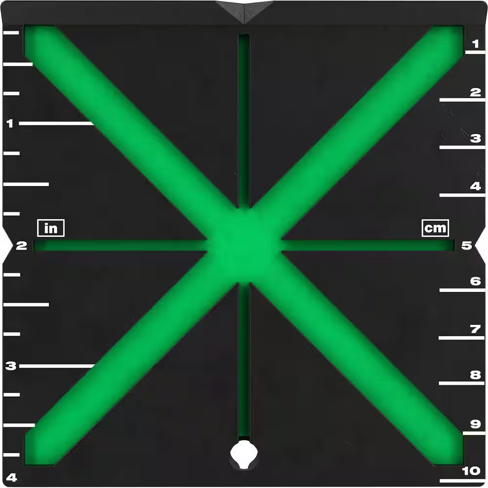 High Visibility Centering Alignment Target for Laser Level