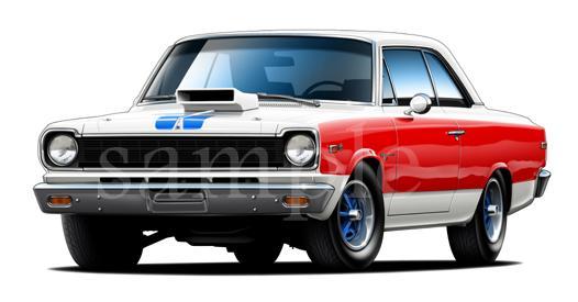 1969 AMC Hurst SC Rambler Muscle Car Tshirt  9501 scrambler automotive art