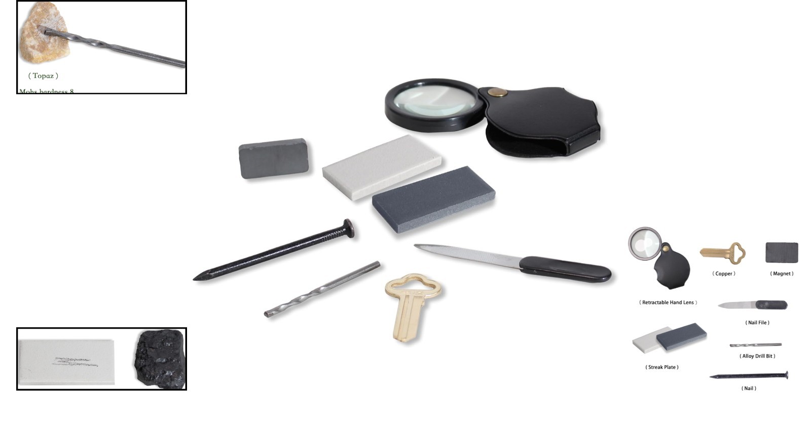 Comprehensive Mineral Identification Kit: 7 Tools for Hands-On Geology Learning