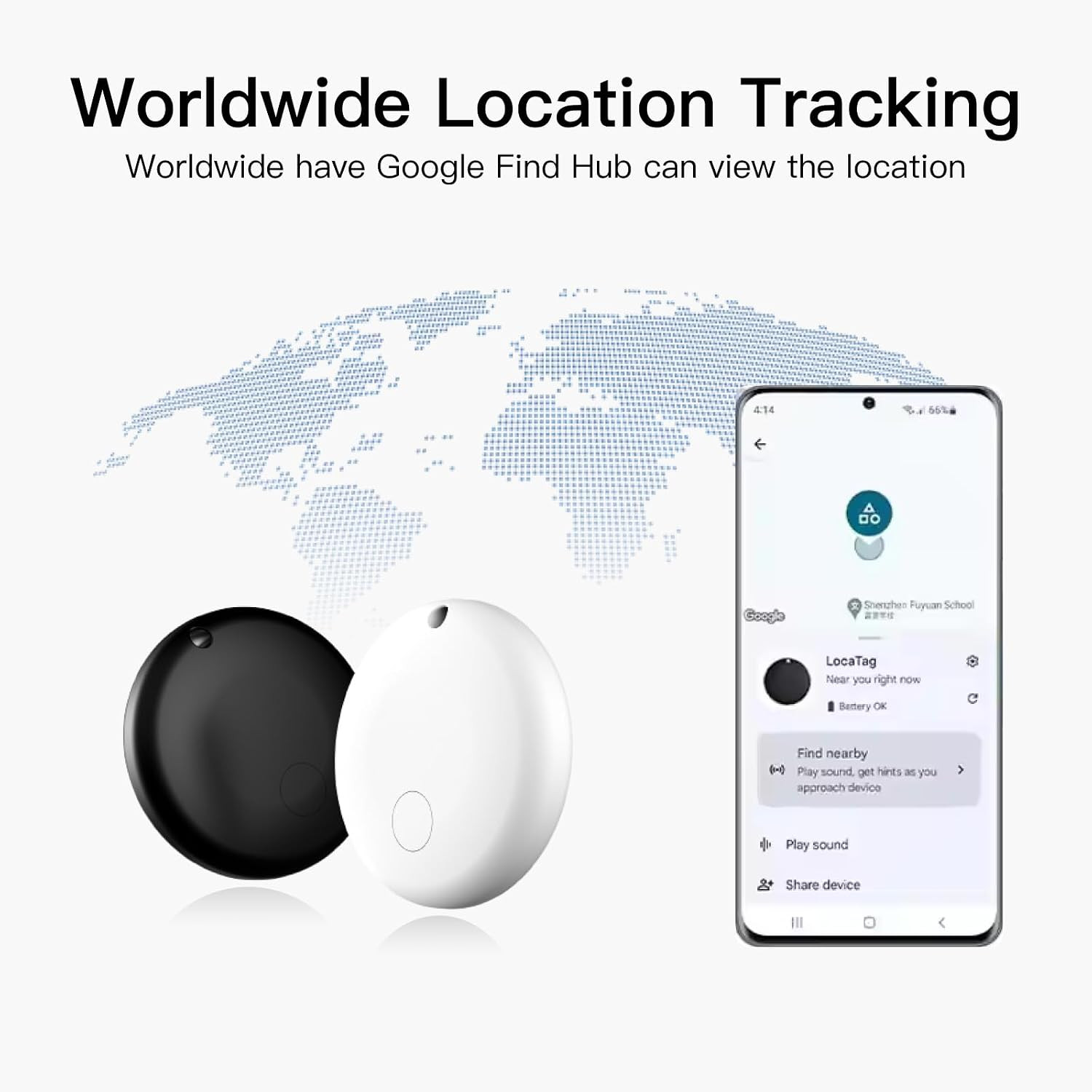 RAINDROPS Air Tracker Tags for Android, Air Tags-4 Pack Bluetooth Tracker Works