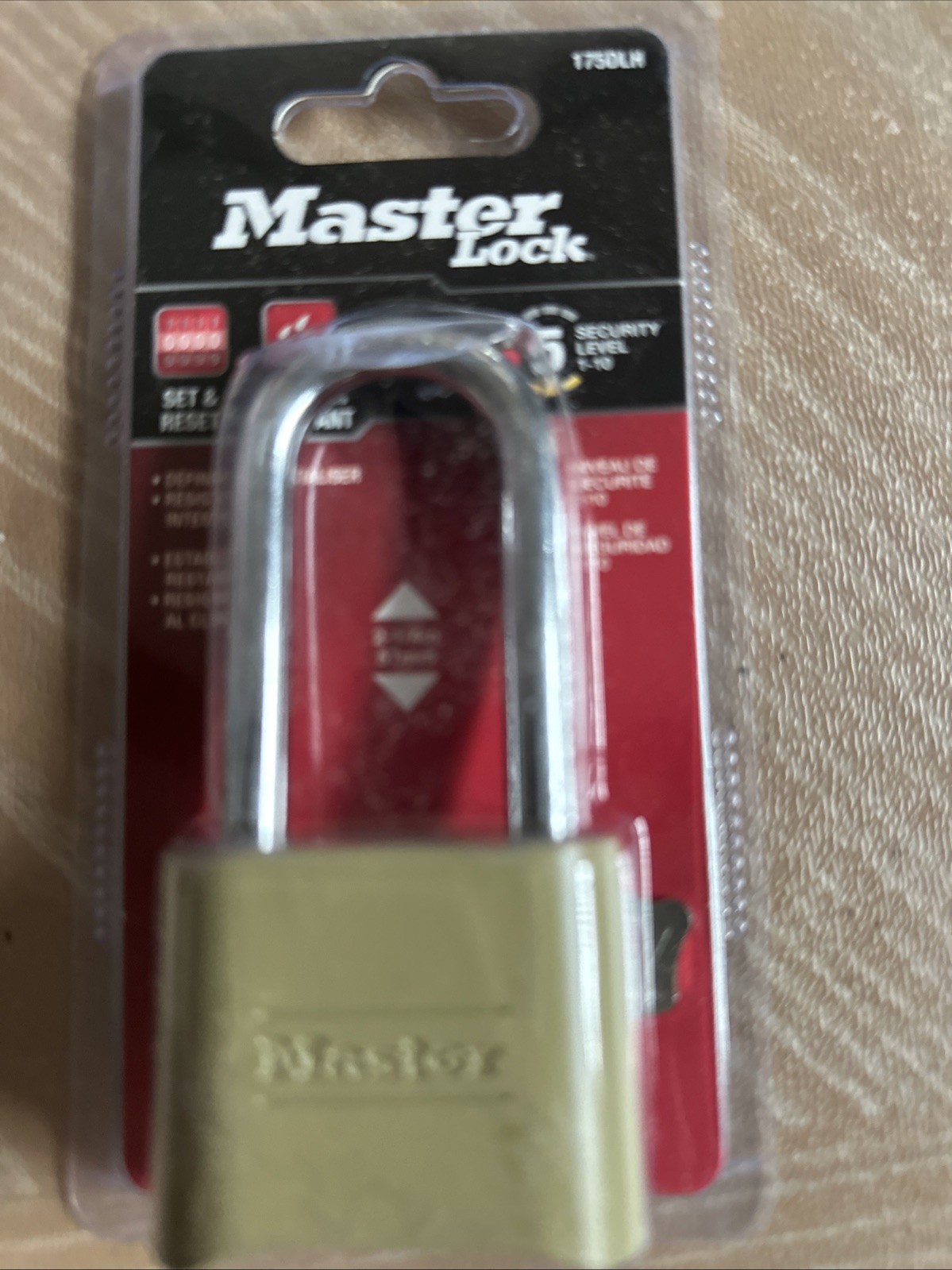 Master Lock 175DLH Brass Resettable Combination Padlock 2 x 2-1/4 in.