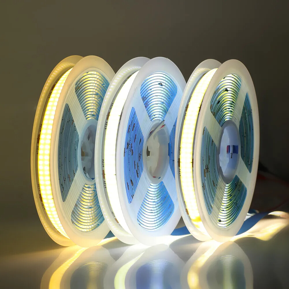 DC24V/12V Dual Row COB LED Strip Lights Super Bright 624 leds/m Flexible Tape