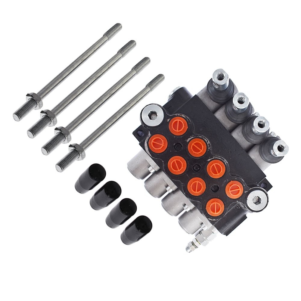 SAE Ports 4 Spool 11 GPM Hydraulic Monoblock Double Acting Control Valve US