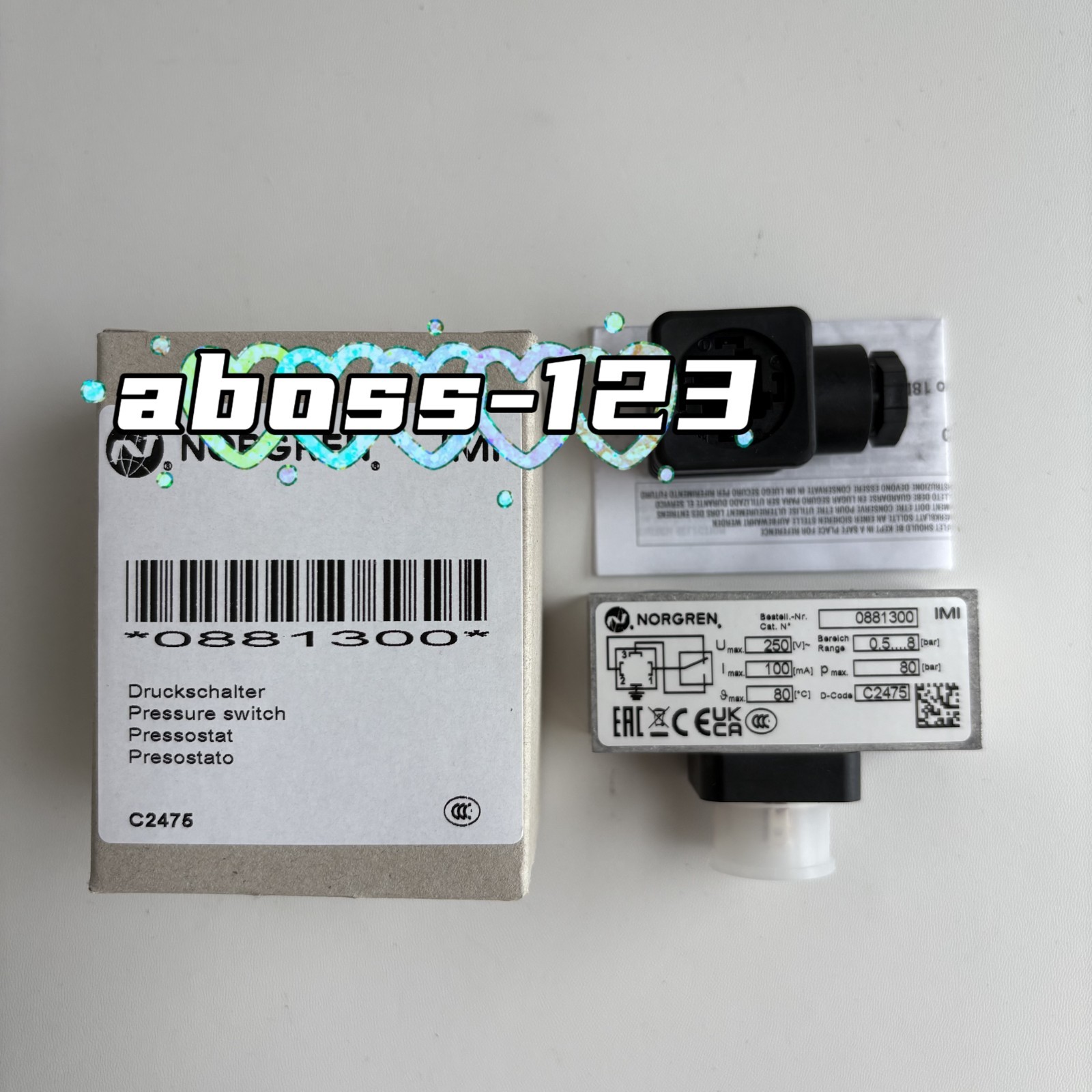 Norgren 0881300 Pressure Switch#1pcs New In Box