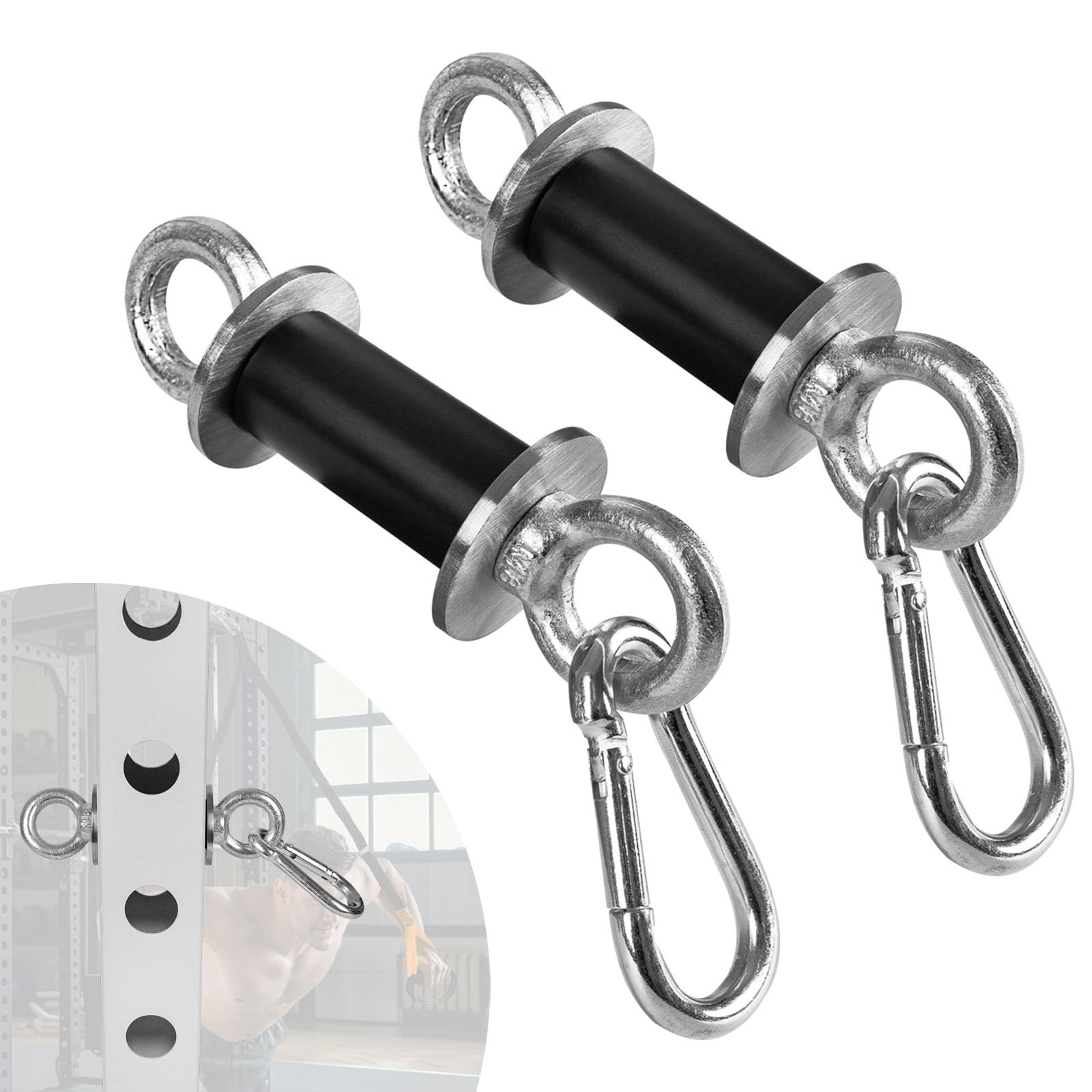 2PCS Power Rack Attachments, Heavy Duty Squat Rack Attachments, Power Rack Sh...