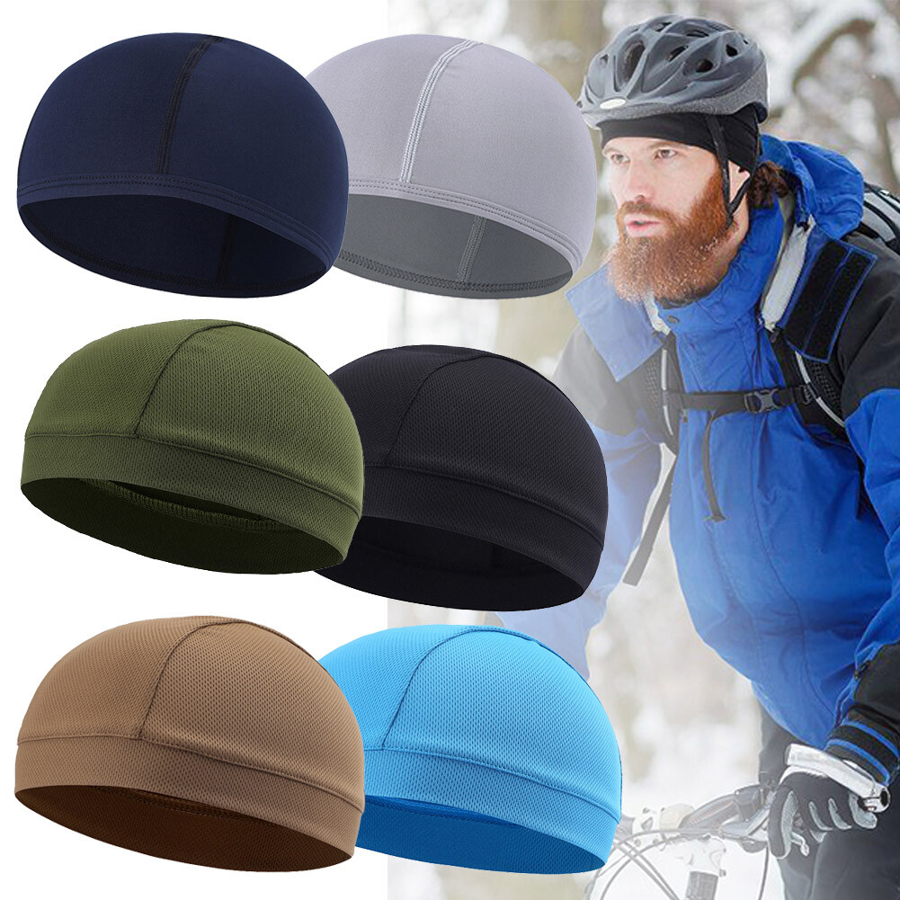 Sport Moisture Sweat Wicking Cooling Skull Caps Bike Cycling Helmet Liner Beanie