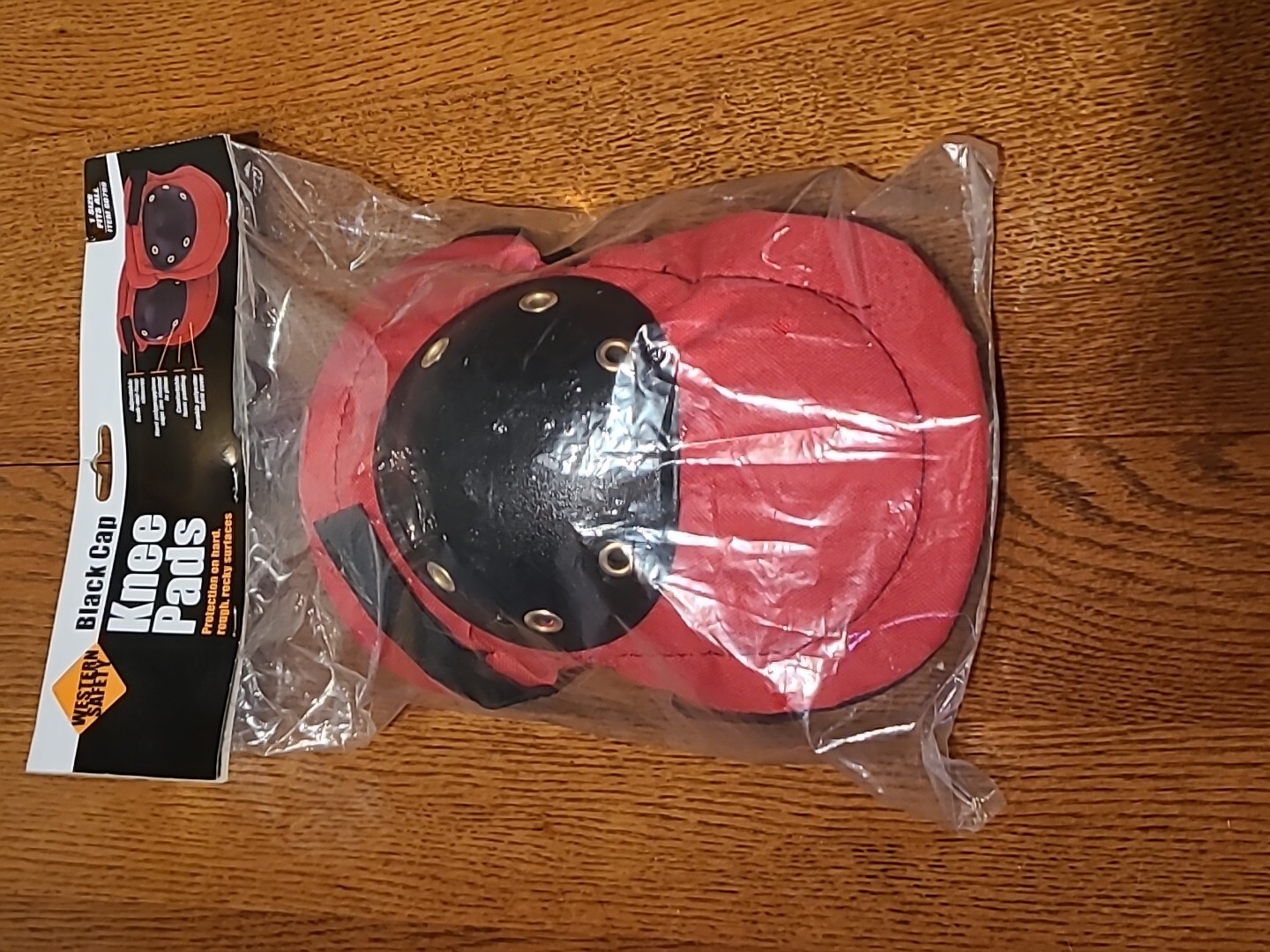 Pair Of New Sealed Western Safety Black Cap Knee Pads