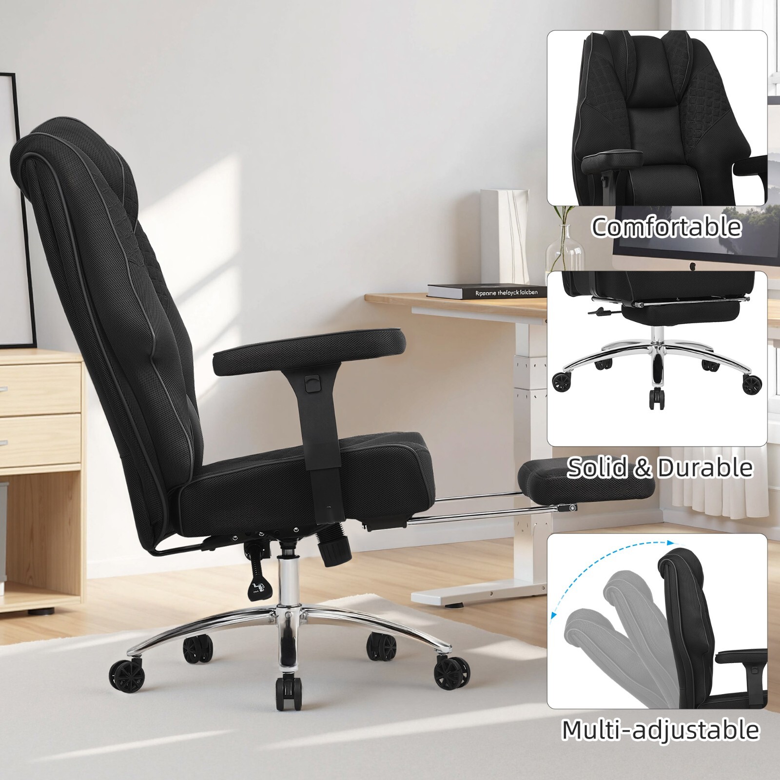 High Back Ergonomic Home Office Computer Desk Chair Mesh Rolling Work Task Chair