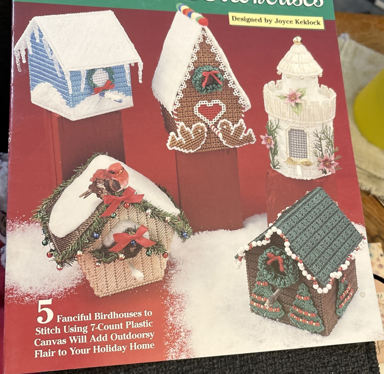 Vtg Rare Needlecraft Shop CHRISTMAS BIRDHOUSES Plastic Canvas 1999 Bk 993070