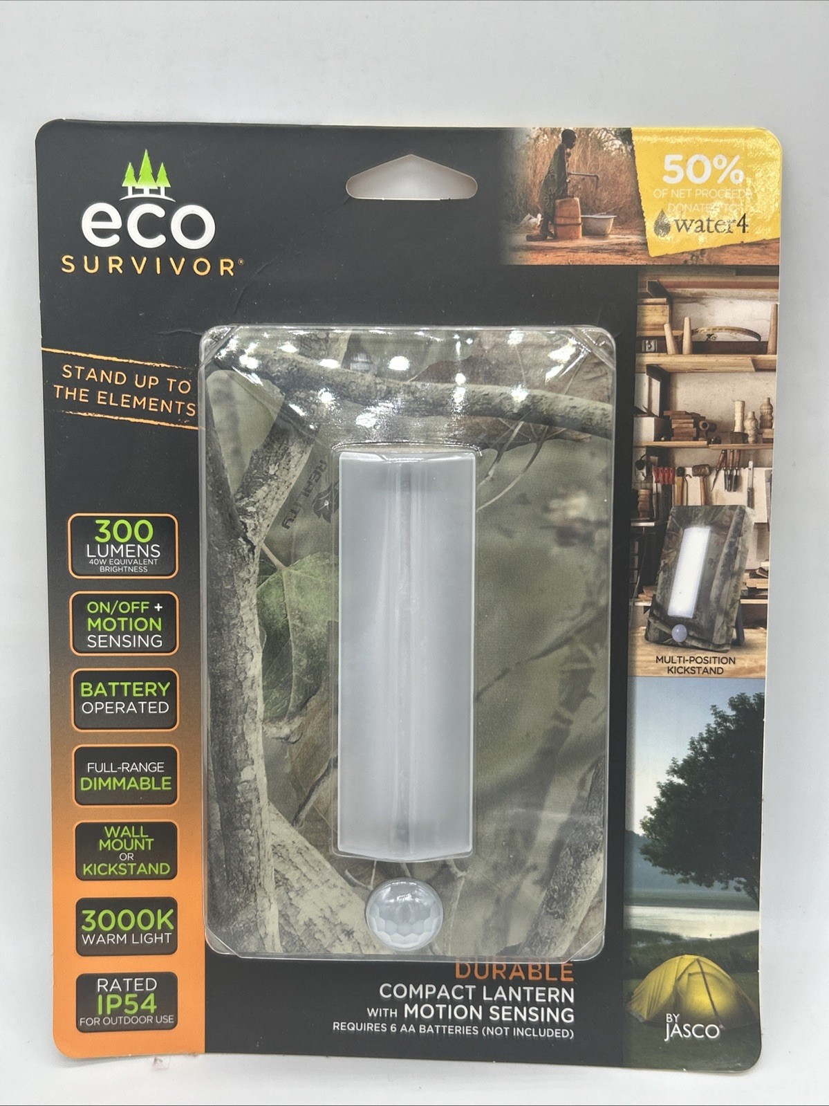 EcoSurvivor Camping Outdoor Emergency 300 Lumen Lantern Motion Sensing