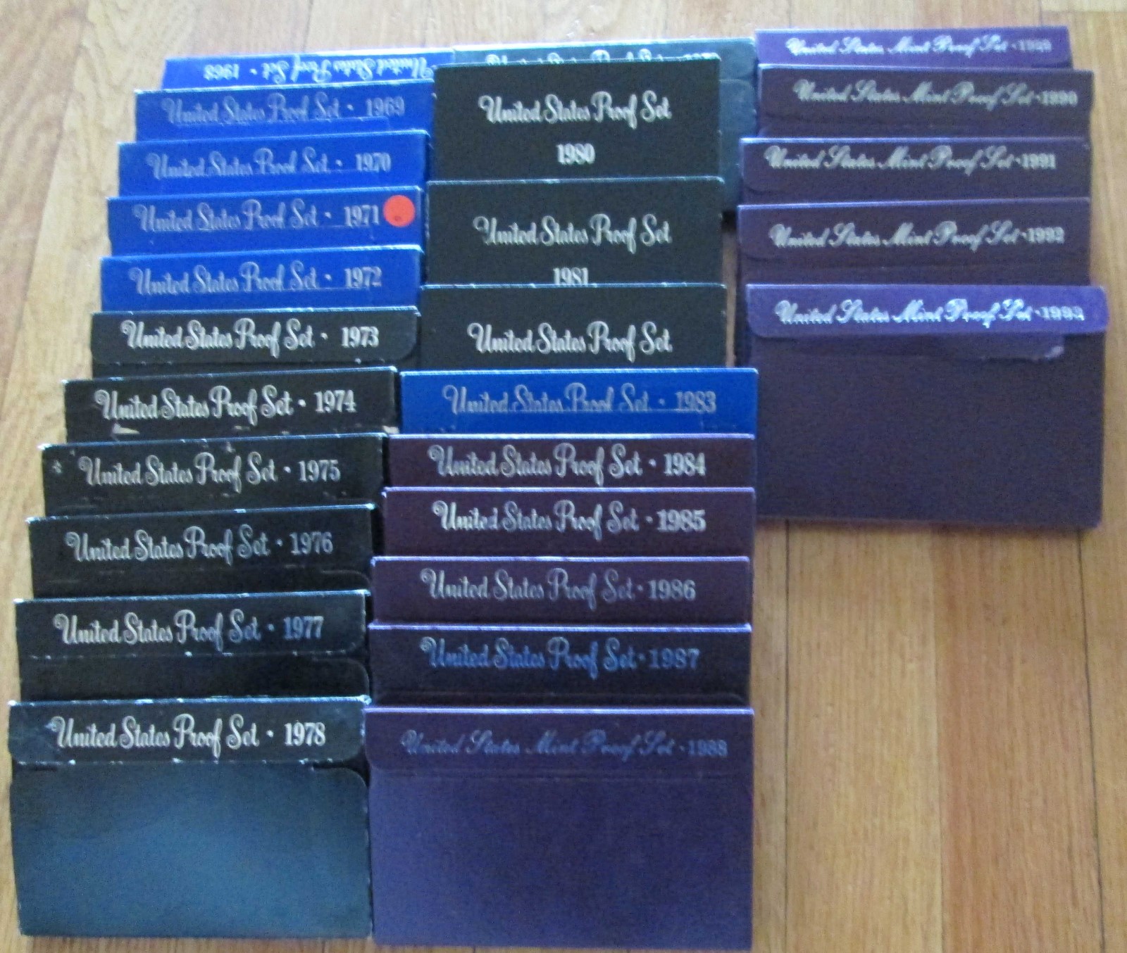 1968 to 1993  Proof Set U.S. Mint 26 Proof Set San Francisco Mint Box COA