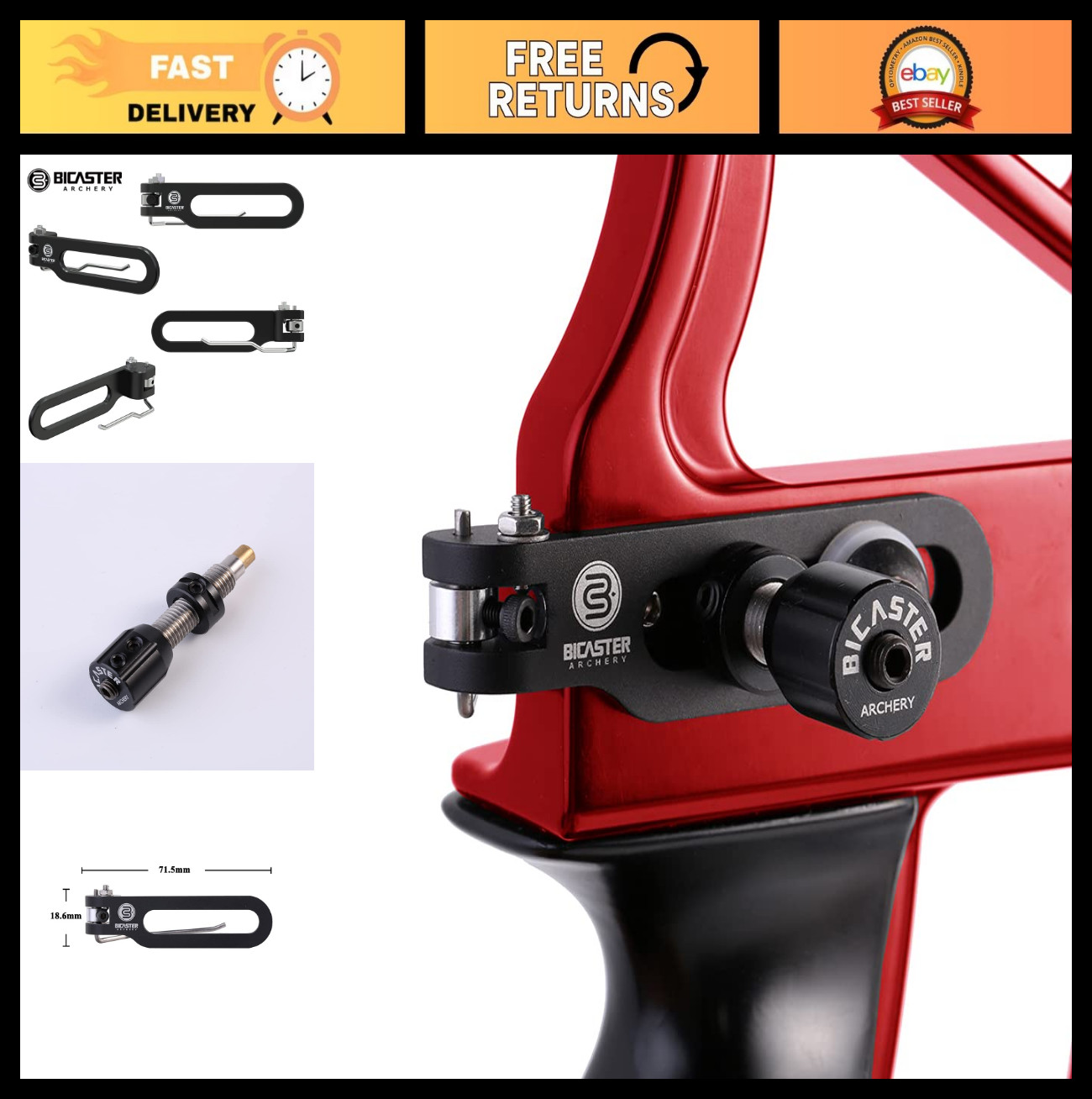 Adjustable Archery Cushion Plunger & Magnetic Arrow Rest - 1 Set for Precision S
