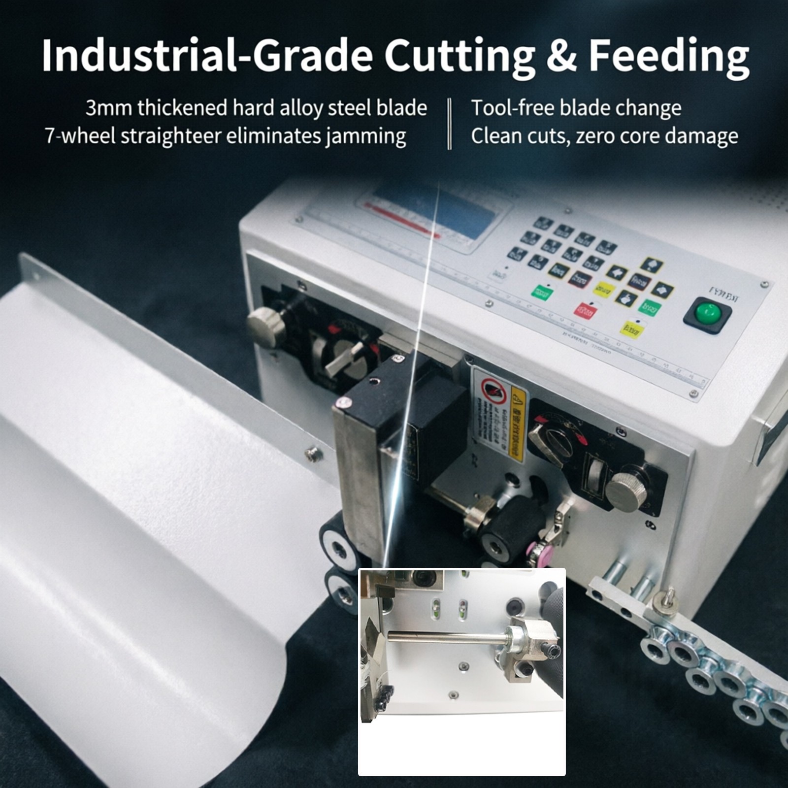 Fully Auto Computer Wire Stripping Cutting Machine AWG8-28 Stranded/Solid Wire