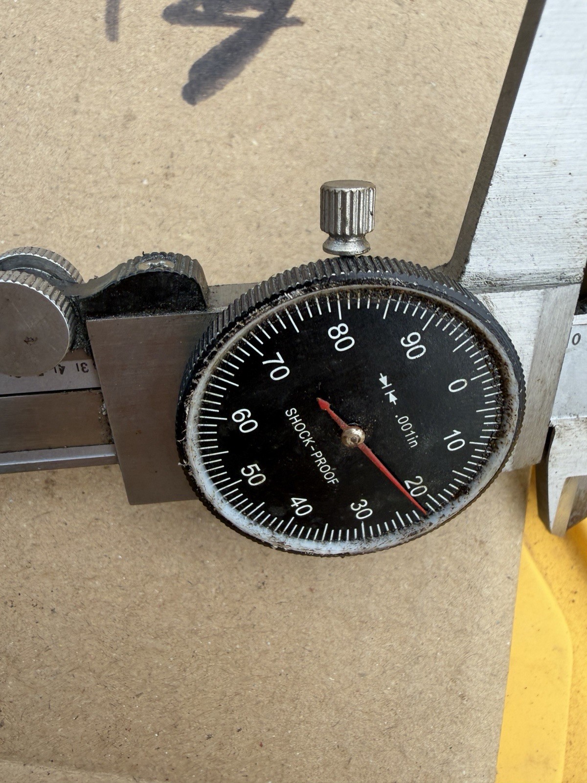🗽SHOCK PROOF DIAL CALIPER MACHINIST/ TOOLMAKER Glass Missing