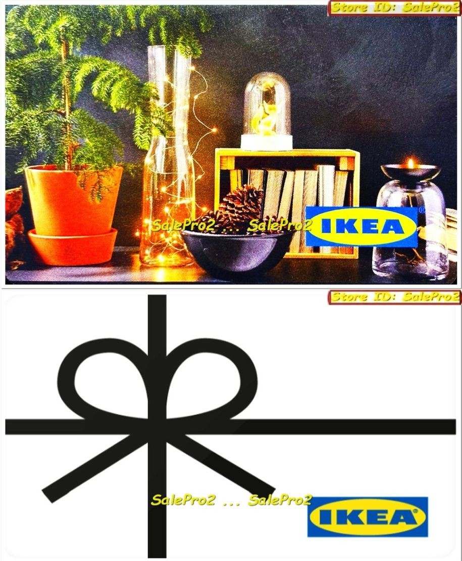 2x IKEA 2017 2022 PLANT CANDLE LIGHT TABLE ENGLISH/FRENCH COLLECTIBLE GIFT CARD