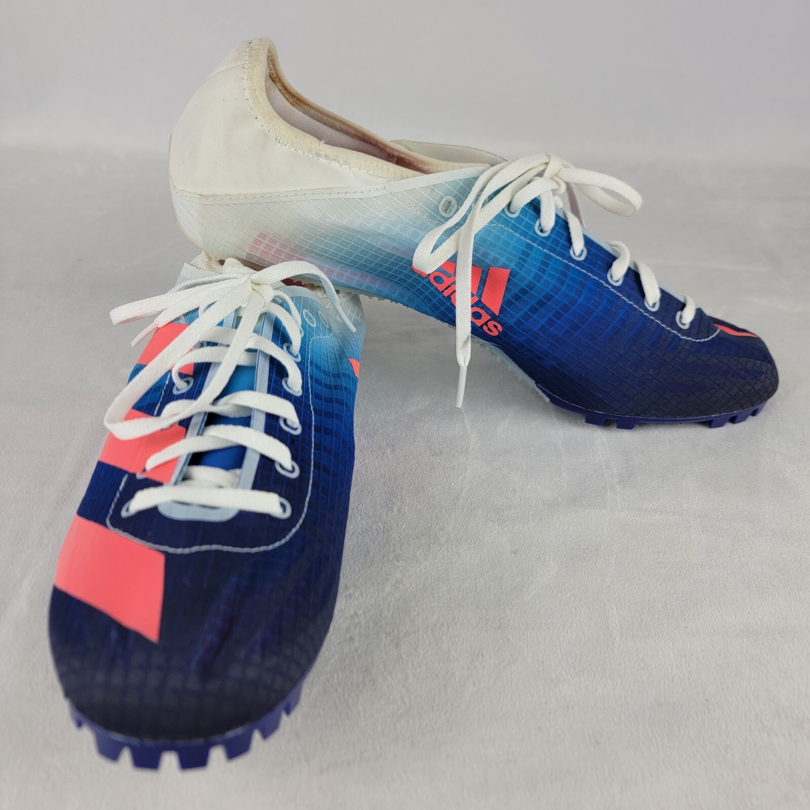 NEW Adidas Men's Sz 14 Sprintstar Track and Field Shoe Legacy Blue Rush Lace Up