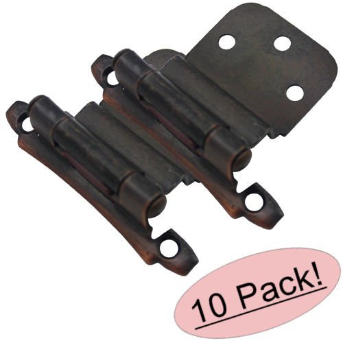 *10 Pack* Cosmas Oil Rubbed Bronze Hinge 3/8" Inset (Sold in Pairs) 17928-ORB