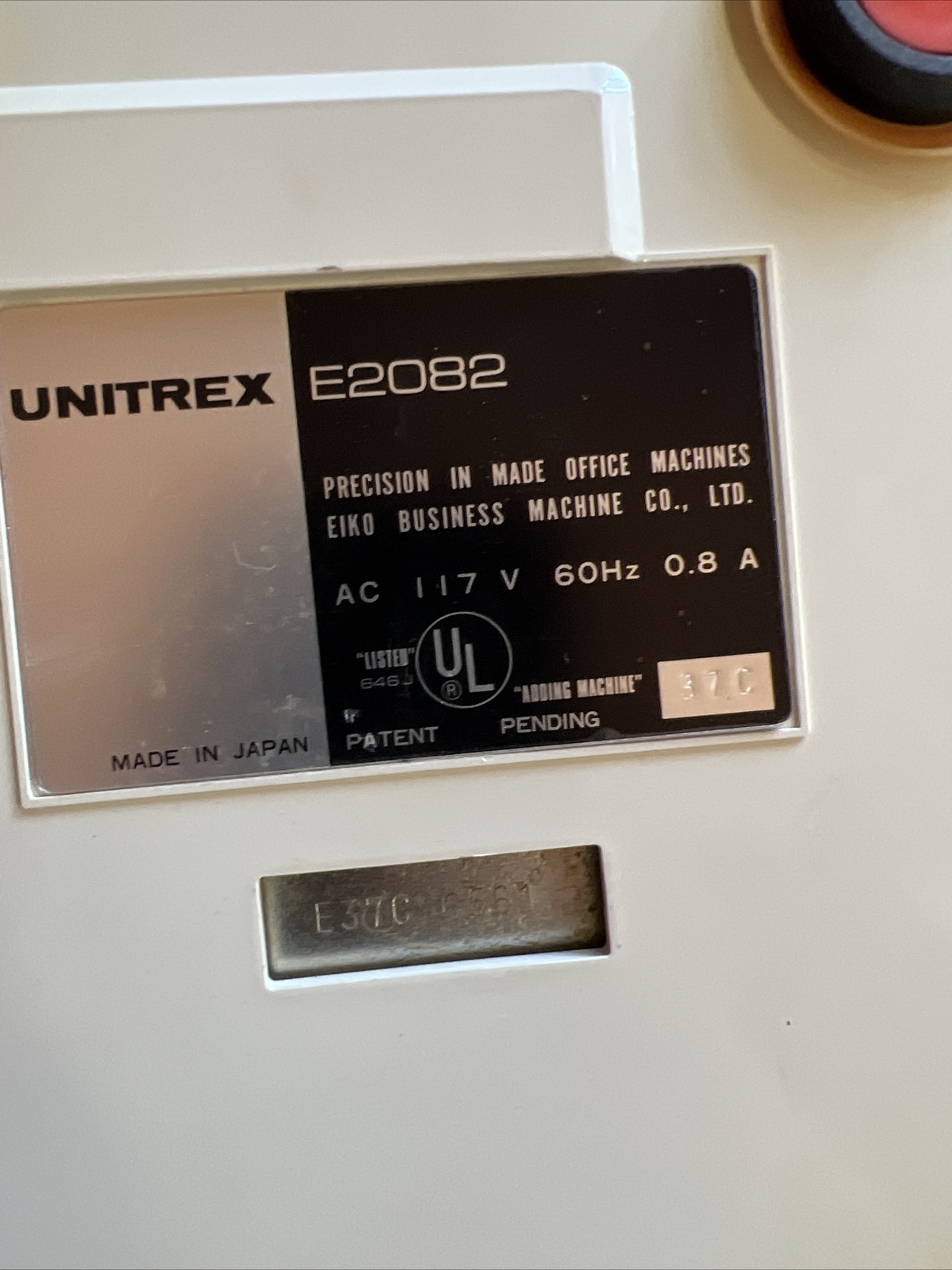 1970s Unitrex Electric E2082 ● 10 Key Adding Machine Eiko Business