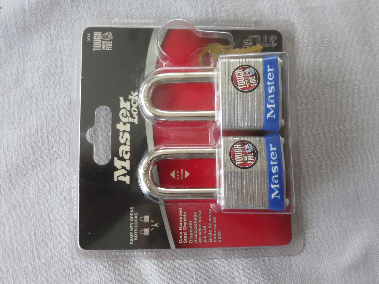 Master 2-Pack Keyed Padlock, 3TLF, New