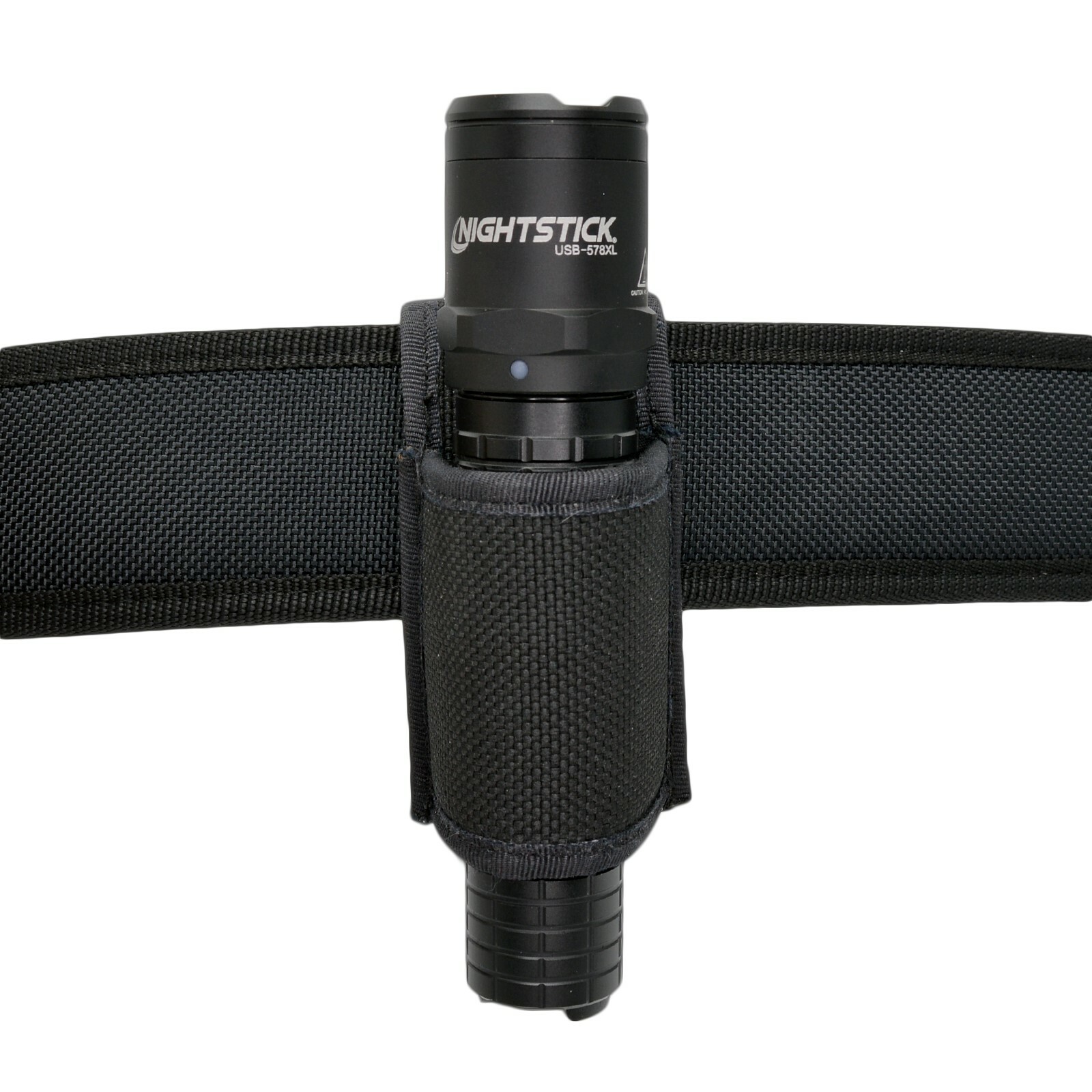 Nightstick Nylon Compact Open Top Bottom Flashlight Holder Holster USB Tactical