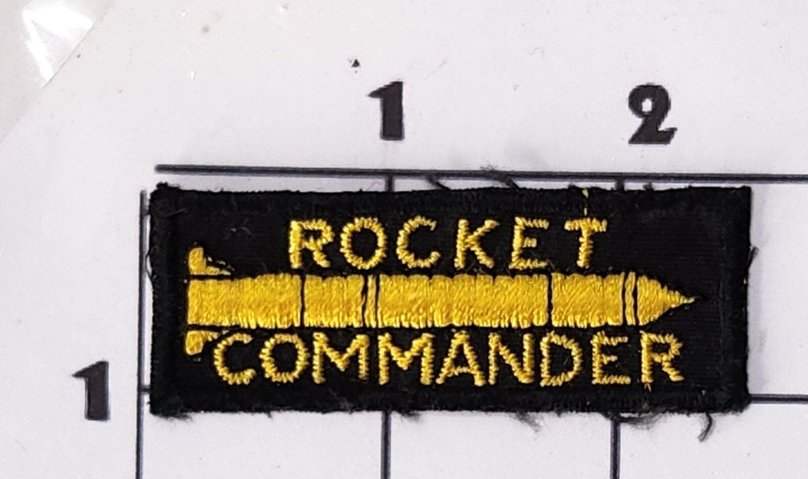 Rocket Commander Patch Vintage Military Embroidered Sew On Army