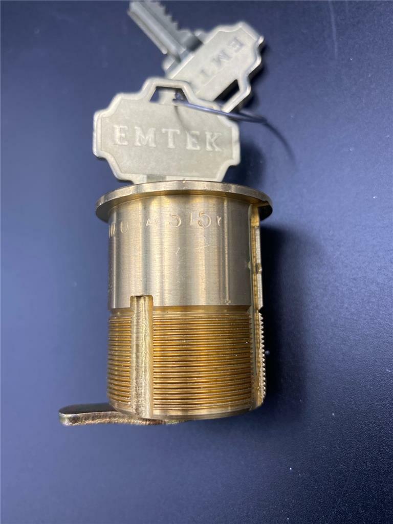 NEW Emtek Cylinder Lock Brass With 2 Keys S15